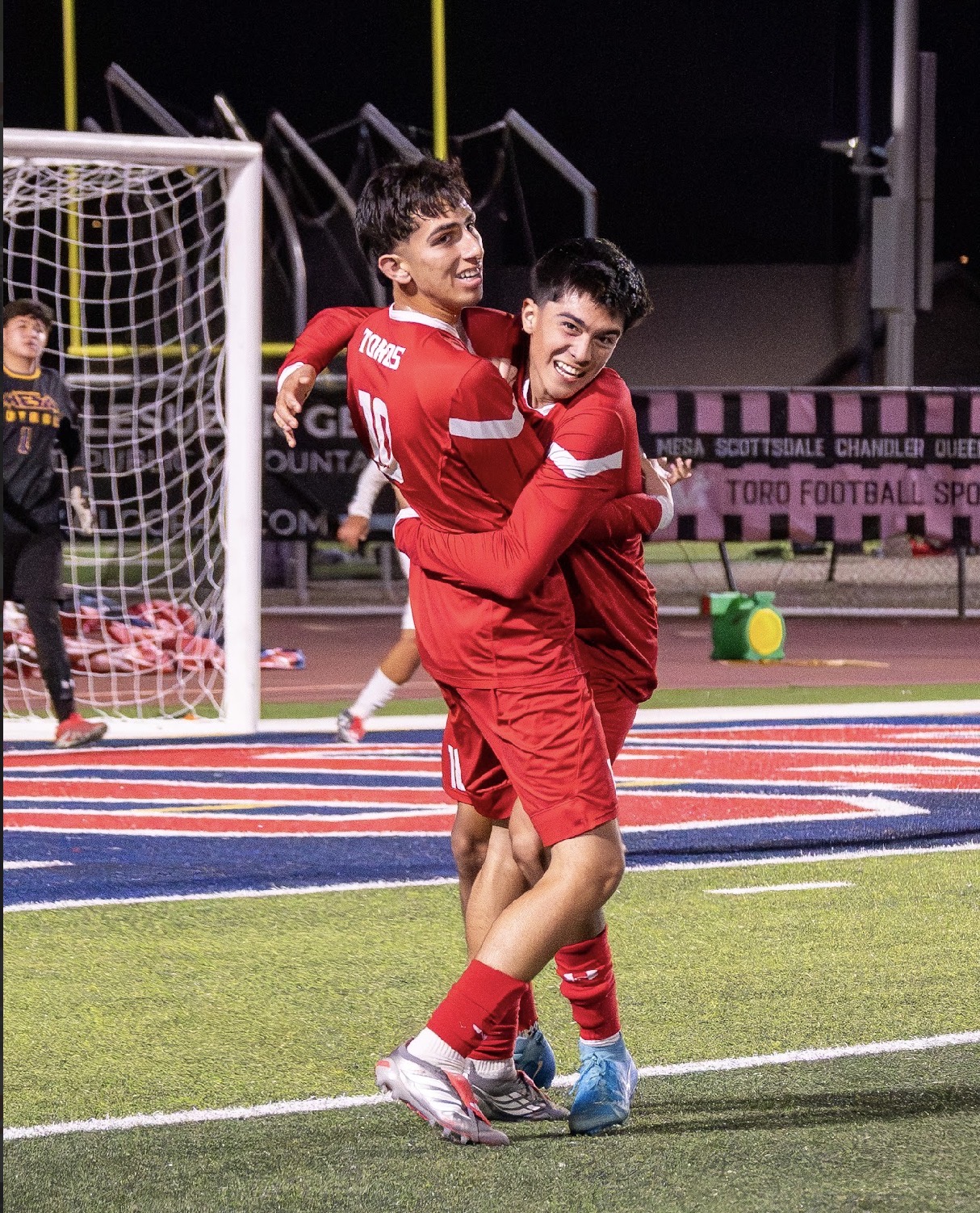 Toro boys celebrating together after a match